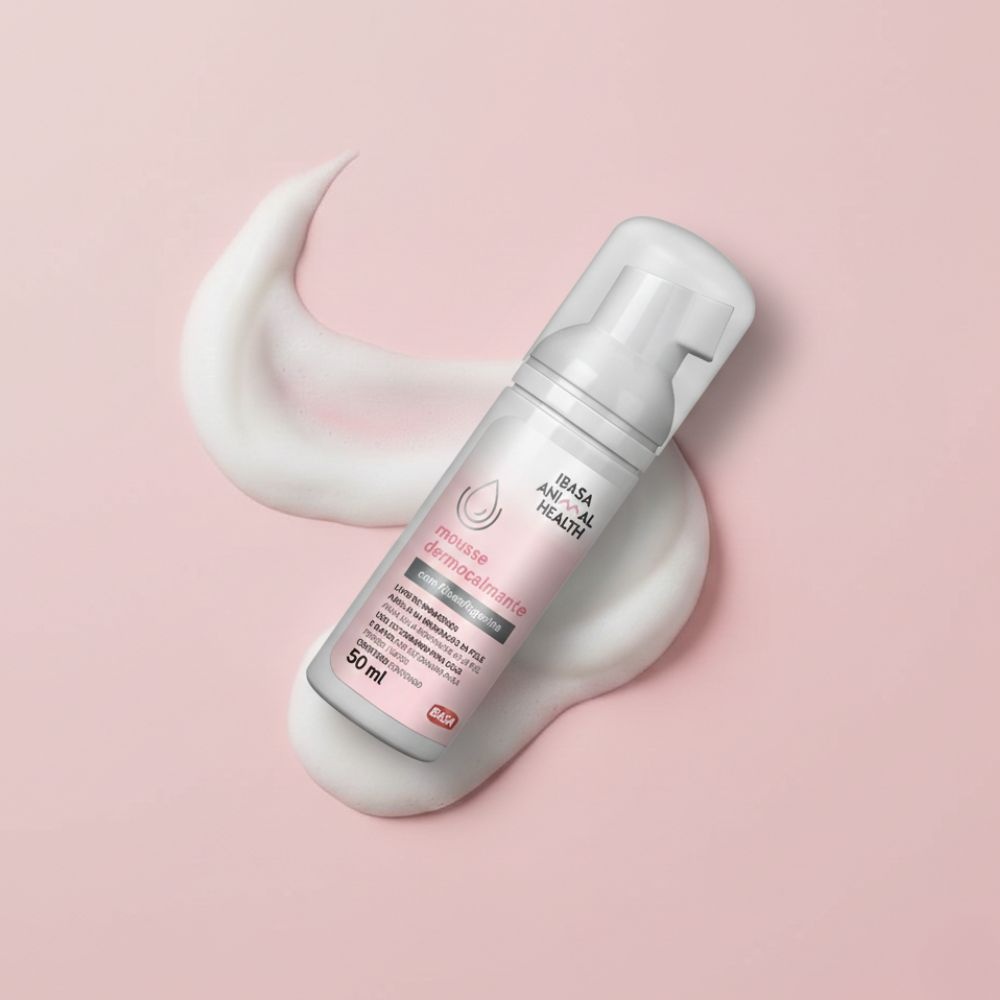 Mousse Dermocalmante Ibasa 50ml - Hidratante para Cães e Gatos | IBASA