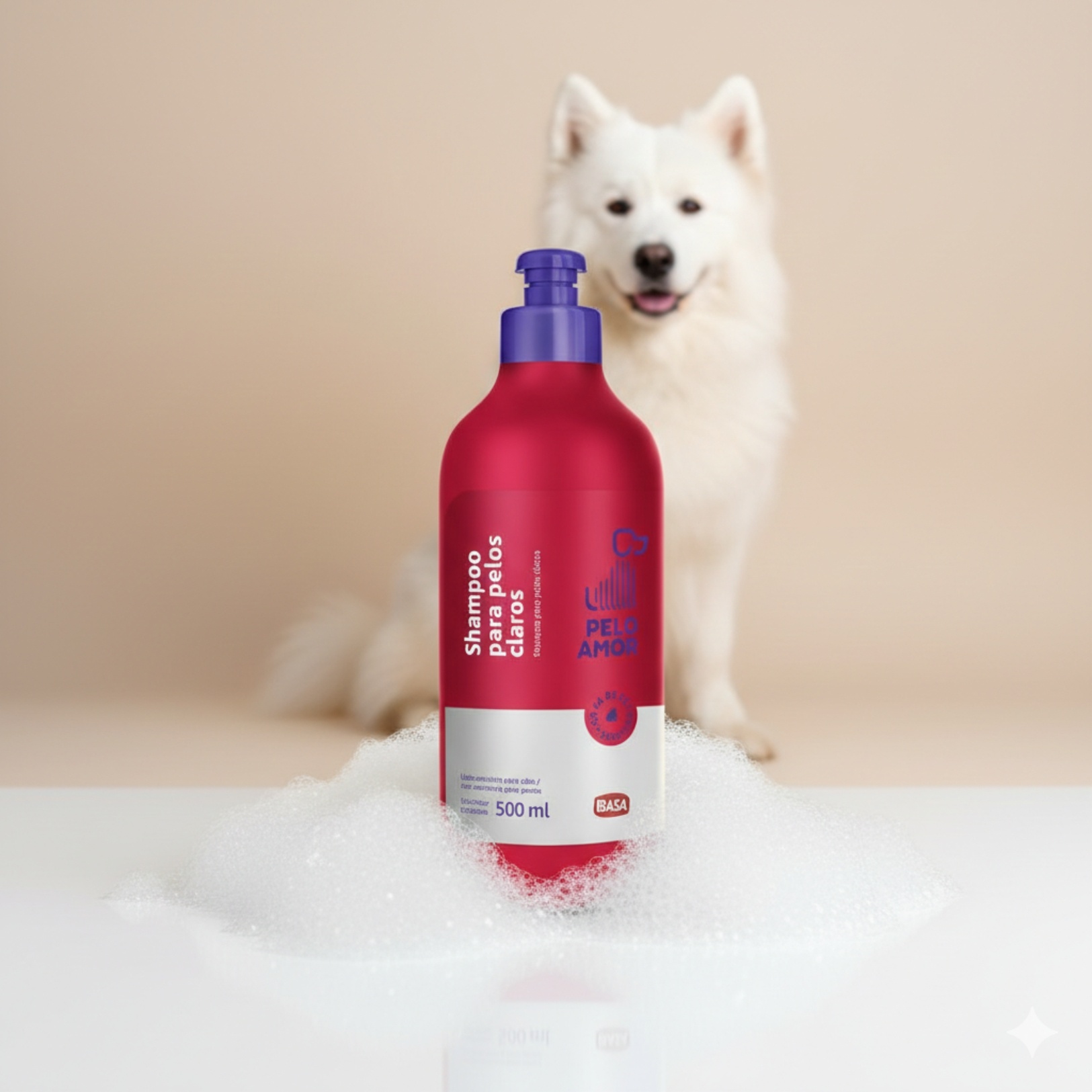 Shampoo Pelos Claros para Cães Pelo Amor 500ml | IBASA